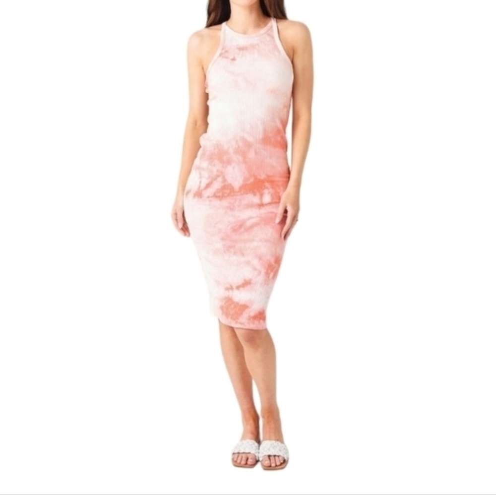 HEARTLOOM RIBBED TIE DYE TANK DRESS XS